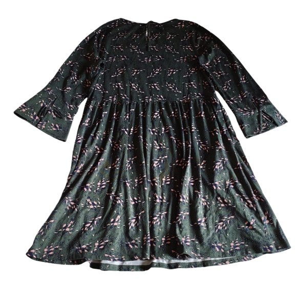 Boden US 14R Posie Jersey Dress Pine Tree Autumn Leaves - Picture 2 of 15